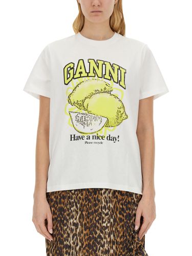 Ganni t-shirt with logo - ganni - Modalova