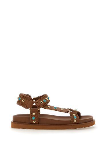 Ash leather sandal - ash - Modalova