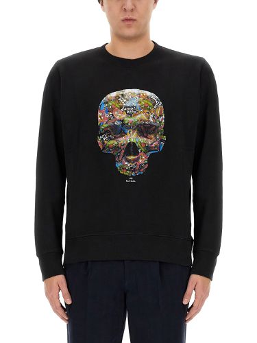 Skull sticker print sweatshirt - ps by paul smith - Modalova