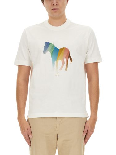 Zebra print t-shirt - ps by paul smith - Modalova