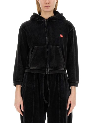 Alexanderwang.t velour sweatshirt - alexanderwang.t - Modalova