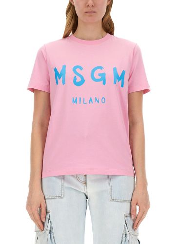 Msgm t-shirt with logo - msgm - Modalova