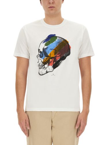 Skull stripe print t-shirt - ps by paul smith - Modalova
