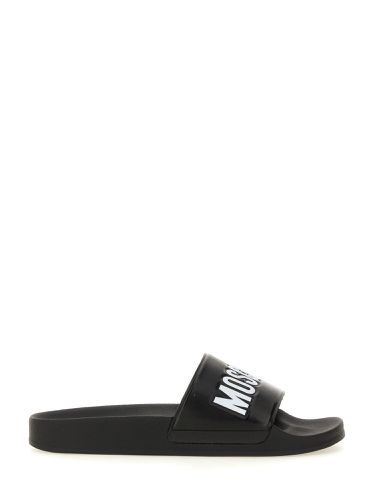 Moschino slide sandal with logo - moschino - Modalova