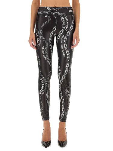 Leggings with logo - versace jeans couture - Modalova