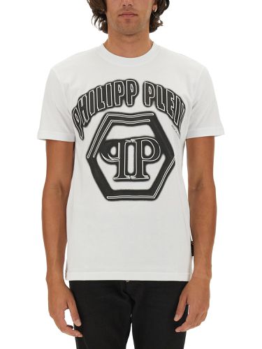 Philipp plein logo print t-shirt - philipp plein - Modalova