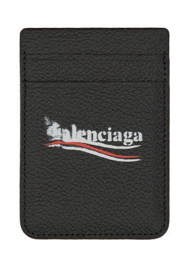 Magnetic card holder with logo - balenciaga - Modalova