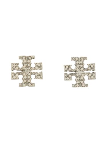Tory burch crystal logo earrings - tory burch - Modalova