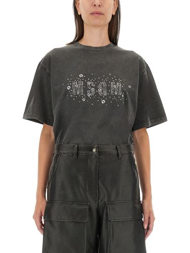 Msgm t-shirt with logo - msgm - Modalova