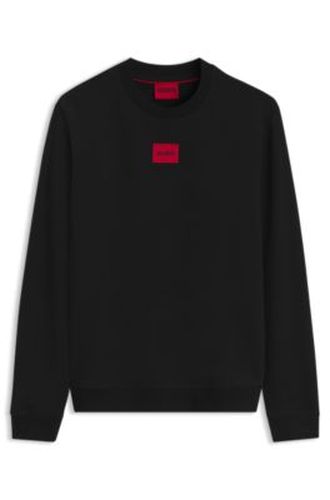 Sweat en molleton de coton avec étiquette logo - HUGO - Modalova