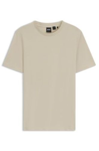 T-shirt en coton mélangé à la structure jacquard effet bulle - Boss - Modalova
