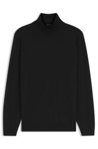 Pull Slim à col roulé en laine mérinos extra fine - Boss - Modalova