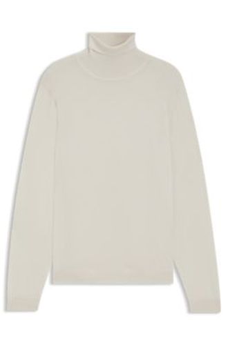 Pull Slim à col roulé en laine mérinos extra fine - Boss - Modalova