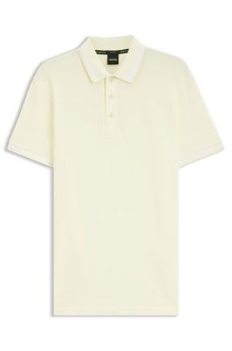 Polo en piqué de coton avec détails de logo - Boss - Modalova