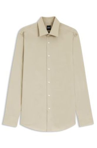 Chemise Slim Fit en popeline de coton stretch facile à repasser - Boss - Modalova