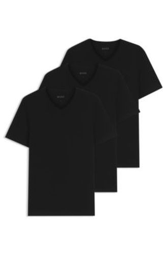 Lot de trois t-shirts en coton à col V - Boss - Modalova