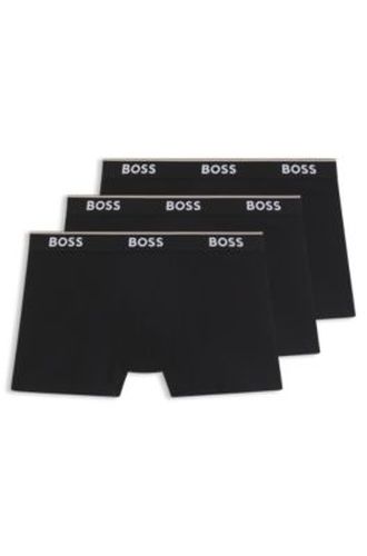Lot de trois boxers longs en coton stretch - Boss - Modalova