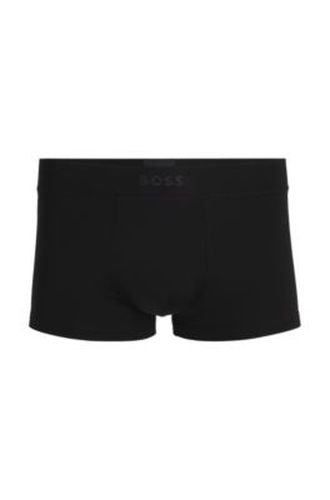 Boxer court en microfibre avec taille à logo en silicone - Boss - Modalova