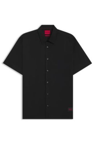 Chemise coupe décontractée en toile de coton stretch - HUGO - Modalova