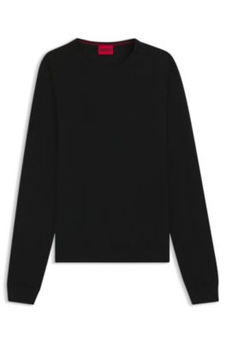 Pull en laine mérinos avec logo brodé - HUGO - Modalova