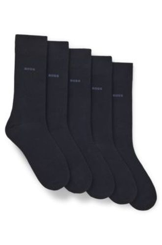 Lot de cinq paires de chaussettes mi-mollet en coton mélangé - Boss - Modalova