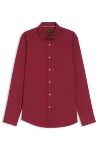 Chemise Regular Fit à rayures en popeline de coton stretch facile à repasser - Boss - Modalova