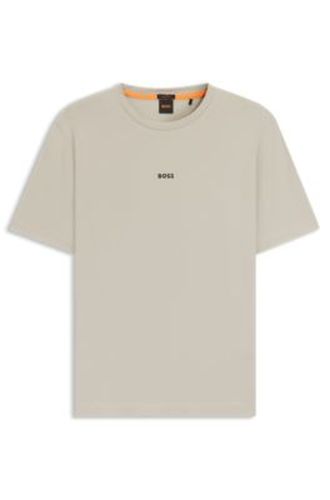 T-shirt en coton stretch avec logo imprimé - Boss - Modalova