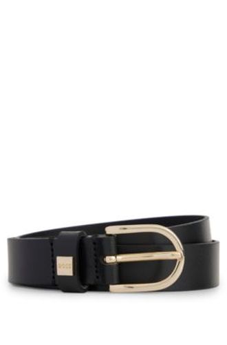 Ceinture en cuir italien avec boucle dorée - Boss - Modalova