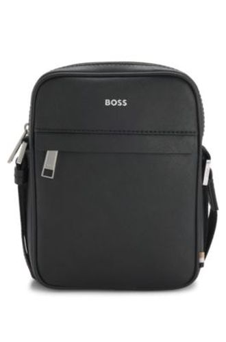 Sac reporter en cuir recyclé avec sangle à logo réglable - Boss - Modalova