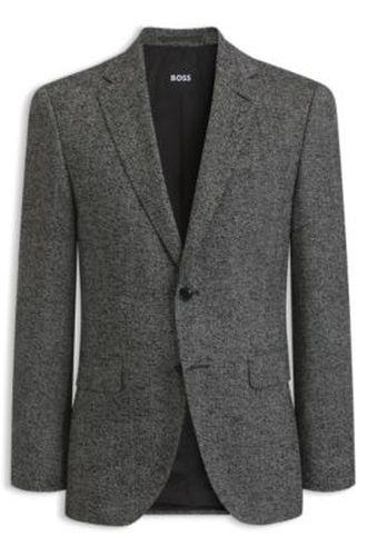 Veste Regular Fit en laine mélangée à chevrons - Boss - Modalova