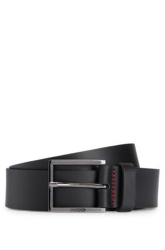 Ceinture en cuir avec boucle à logo gravé - HUGO - Modalova