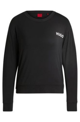 Haut de pyjama Relaxed en jersey stretch à logo imprimé - HUGO - Modalova