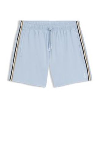 Short de bain avec rayures emblématiques et logo - Boss - Modalova