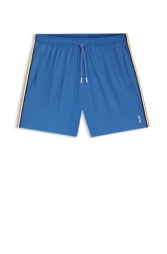 Short de bain avec rayures emblématiques et logo - Boss - Modalova