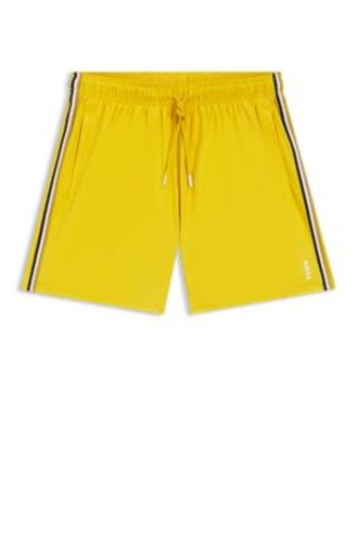 Short de bain avec rayures emblématiques et logo - Boss - Modalova