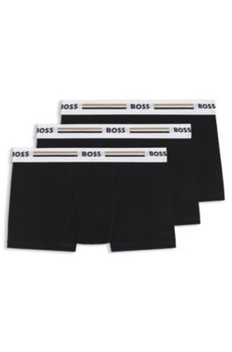 Lot de trois boxers courts avec logo et rayures à la taille - Boss - Modalova