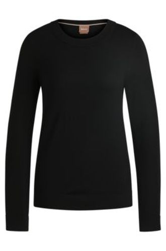 Pull à col rond en laine mérinos - Boss - Modalova