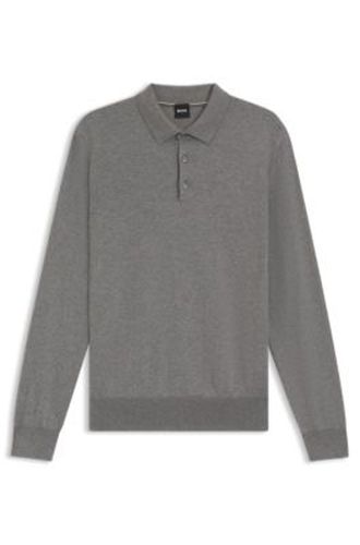 Pull en coton à col polo - Boss - Modalova