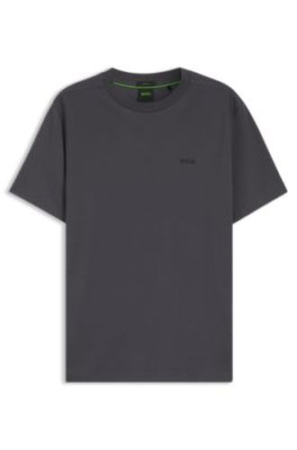 T-shirt en coton stretch avec détail logoté - Boss - Modalova