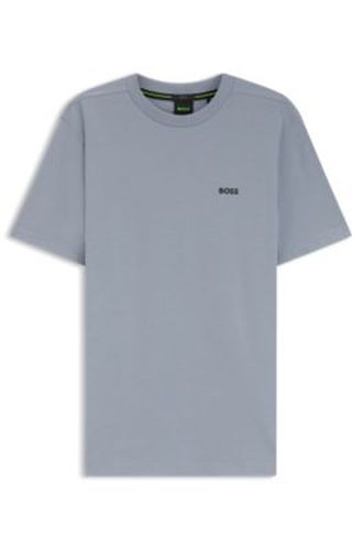 T-shirt en coton stretch avec détail logoté - Boss - Modalova
