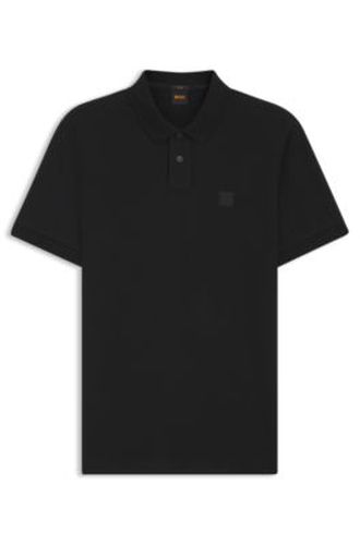 Polo Slim en coton stretch à patch logo - Boss - Modalova