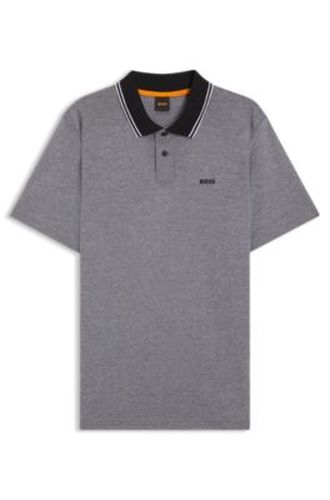 Polo en piqué de coton avec logo imprimé - Boss - Modalova
