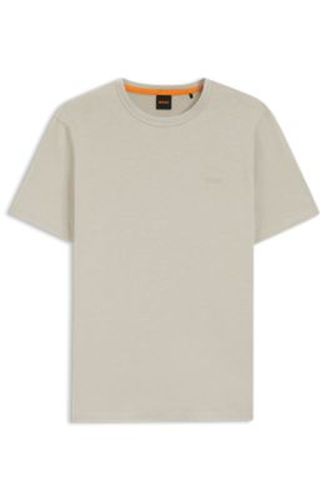 T-shirt en jersey de coton avec détail logoté - Boss - Modalova