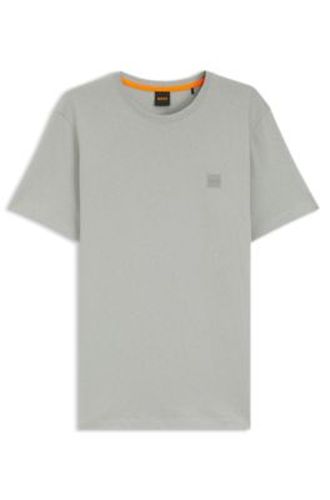 T-shirt en jersey de coton avec patch logo - Boss - Modalova