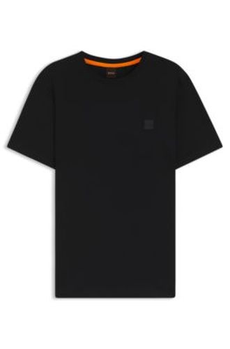T-shirt en jersey de coton avec patch logo - Boss - Modalova