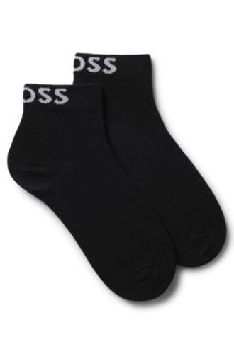 Lot de deux paires de chaussettes mi-mollet à logos contrastants - Boss - Modalova