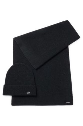 Coffret cadeau avec bonnet et écharpe effet brillant - Boss - Modalova