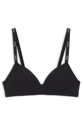 Soutien-gorge triangle en jersey stretch avec bretelles à logo - Boss - Modalova