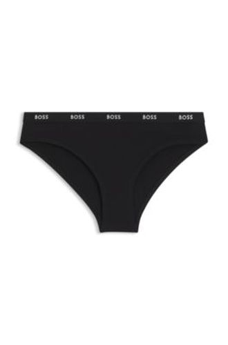 Slip en jersey stretch avec taille logotée - Boss - Modalova