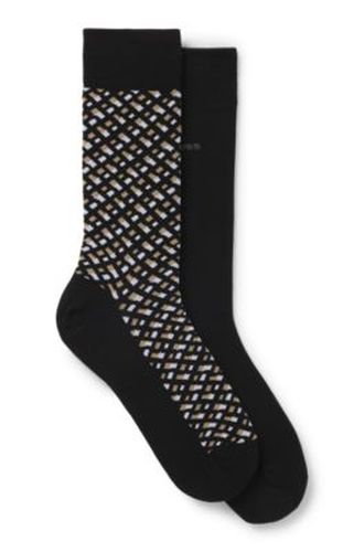 Lot de deux paires de chaussettes mi-mollet en coton mélangé - Boss - Modalova